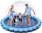 Meowant Splash Pad For Kids And Pet, Not-slip Sprinkler Play Mat Dog Children. Fixed Price $53.49.