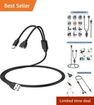 Durable 2-IN-1 Charging Cable For Delupet/yawpet/jugbow Collar Fast & Reliable. Fixed Price $6.74.