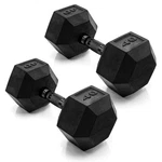 Hex Dumbbell 40 Lb Pair Rubber Coated Black Handle Cap Barbell Weight. Fixed Price $154.99.