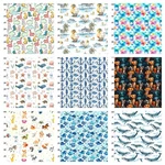 Animals Cotton Fabric Jungle Safari Baby Cat Dog Ocean Dino Butterflies Kids 44". Fixed Price $12.68.