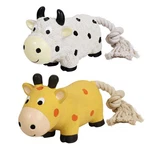 Schitec Squeaky Rope Dog Toys, Latex Rubber Animal Tug Yellow, White. Fixed Price $16.31.