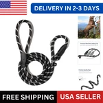 Training Slip Leash 6FT Reflective No Pull Dog Lead Durable Rope Black White. Fixed Price $8.99.