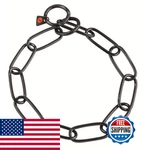 Herm Sprenger Black Stainless Steel Long Link Fur Saver Dog Training Collar. Fixed Price $70.67.