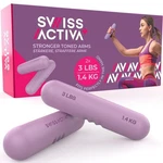 Swiss Activa+ Premium Dumbbells - 3 Lb Weights For 4.5 X 18.5 Cm, Purple. Fixed Price $48.48.