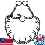 Herm Sprenger Black Stainless Steel Dog Prong Collar 17IN 2.25MM Training Pinch. Fixed Price $88.59.