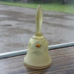 Vintage Westmoreland Yellow Satin Glass Bell Hand Painted Floral Flower Daisy. Fixed Price $7.77.