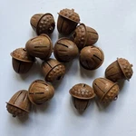 SET/12 Primitive Rusty Jingle Bells Acorn Nut Shape Country Fall 1" 26MM. Fixed Price $10.95.