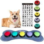 Set Of 5 Color Dog Buttons With Rubber Mat For Communication,voice Recording .... Fixed Price $31.14.