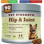 Vet Strength Hip & Joint Chews For Senior Dogs 90CT Flexibility Suppo.... Fixed Price $80.00.