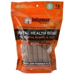Dog, Indigenous Dental Health Bones - Carrot & Pumpkin Flavor (13 Count). Fixed Price $36.59.
