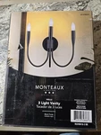 Monteaux Lights Black Finish 3 Vanity. Fixed Price $25.00.