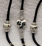 Black/silver Heart/paws Show Lead/dog Leash/snap, Sm End Loop,or Slip. Fixed Price $65.99.