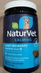 Naturvet Quiet Moments Hemp Soft Chews 60 Count (jar) For Dogs Exp 9/28. Fixed Price $18.50.