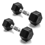 Cap 8 Lb Rubber Coated Hex Dumbbell Weight Pair Chrome Handle. Fixed Price $34.41.