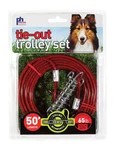 Prevue Pet Products 50 Ft Tie-out Trolley Set Dog Cable, Long.... Fixed Price $22.36.