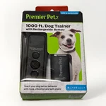 Premier Pet 1000 Ft Dog Trainer With Rechargeable Battery New Open Box. Fixed Price $44.00.