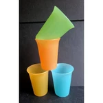 Set Of 4 Vintage 80'S Tupperware Bell 7OZ Tumblers Neon Pink Orange Yellow Green. Fixed Price $30.00.