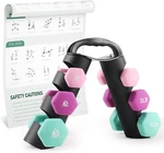 Lionscool Set Of 2 Neoprene Coated Dumbbell Hand Weights, Anti-slip Black. Fixed Price $78.40.