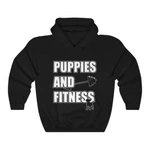 Dog Puppies & Fitness Muscle Weight Lifting Unisex Hoodie Hooded Sweatshirt. Fixed Price $39.95.