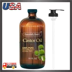 Cold-pressed Organic Castor Oil In Glass Bottle 16 Fl Oz 100% Pure And Natur. Fixed Price $13.99.