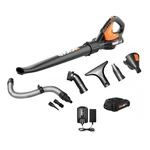 Worx Air WG545.1 Cordless 20V Power Share 2.0AH Multi-purpose Leaf Blower Kit. Fixed Price $152.60.