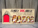 Vintage Family Dog House 1962 Plaque Retro Wooden / Wall Hanger Sign Nos. Fixed Price $69.76.