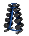 Cap 150 Rubber Coated Hex Dumbbell Hand Weight Set With Lb, Blue Rack. Fixed Price $262.70.