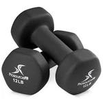 Prosourcefit Neoprene Dumbbell Coated For Non-slip Grip, 4 Black 12LB. Fixed Price $65.67.