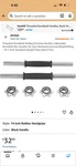 Hevike 14 Threaded Adjustable Dumbbell Handle Rubber Grip W/ Spinlock Collars. Fixed Price $30.00.