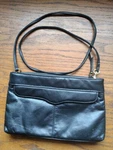 Vintage Black Top Grain Cowhide W/plastic Shoulder Strap 44" Collar, Bottom. Fixed Price $8.99.