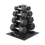 Fitvids Rubber Coated Hex Dumbbell Set With Storage Rack, 100/150/200/550 Lb .... Fixed Price $147.20.