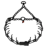 Black Stainless Steel Dog Collar With Centered Quick Release Cliclock Buckle .... Fixed Price $95.19.