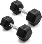 Cap Barbell Coated Dumbbell Weight 50 Lb - Set (25 X 2), Chrome Handles. Fixed Price $87.97.