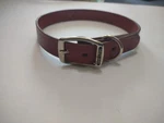 Hamilton Flat Leather Pet Dog Collar 1" X 26" - Large New Burgundy Brown Su. Fixed Price $9.97.
