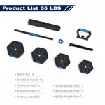 Vivitory Dumbbell Sets Adjustable Weights Free Connector - Black/blue. Fixed Price $72.59.