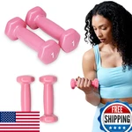Spri Deluxe Vinyl Coated Dumbbell Set Pink - 1 Lb Of 2 Hand Weights For. Fixed Price $11.50.