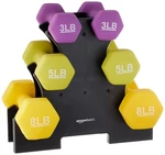 Amazon Basics Neoprene Dumbbell Hand 3, 5, 8 Pound, Purple/green/yellow. Fixed Price $66.99.