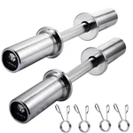 16" Olympic Dumbbell Handle Pair - Solid Adjustable Bars With Spring.... Fixed Price $73.64.