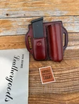 Don Hume Brown Leather 26" Asp Baton Holder / Magazine For Glock Hk Sig. Fixed Price $64.00.