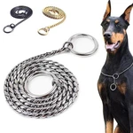 Stainless Steel Gold Dog Chain Collar Snake Slip, Chew-proof, Training. Fixed Price $29.99.