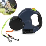 Retractable Reflective Dual Pet Leash Lead 360SWIVEL Double Dog Walking. Fixed Price $14.21.