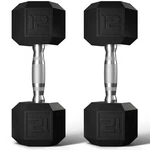 Greterst Dumbbells Set Rubber Coated Hex Hand Weights Exercise & Fitness For .... Fixed Price $85.64.
