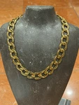 Monet Gold 1990 Curb Single Link .5" Wide Chunky Chain 16" Necklace Snap Clasp. Fixed Price $21.49.