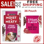 Purina Moist And Meaty Steak Flavor Soft Dog Food Pouches - 36 Ct.. Fixed Price $26.99.