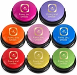 Paws And Smiles Dog Talking Buttons, 8-PACK Recordable Colors. Fixed Price $35.44.