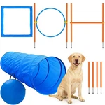 Xiaz Dog Agility Course Backyard Set, 90CM 5 Pcs Orange/blue. Fixed Price $71.23.