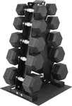 Fitvids Rubber Coated Hex Dumbbell Set With Storage Rack, 100/150/200/550 Lb Han. Fixed Price $305.75.