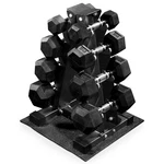 Balancefrom Dumbbell Set With Stand, Rubber Encased Home Gym Hand Weights, 100LB. Fixed Price $154.99.