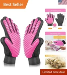 Enhanced Pet Grooming Glove With Adjustable Fit - Perfect For Massage & Bath. Fixed Price $13.99.
