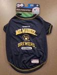 Milwaukee Brewers Dog Shirt Size Medium Pets First Wear Mlb Baseball Top. Fixed Price $13.99.